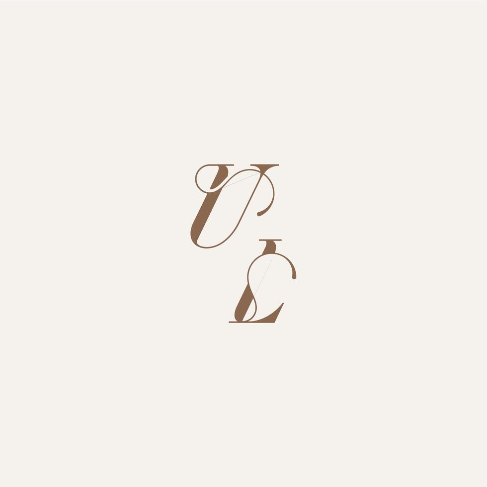 wedding concept design ideas UL initial monogram logo letter Luxury and Elegant vector