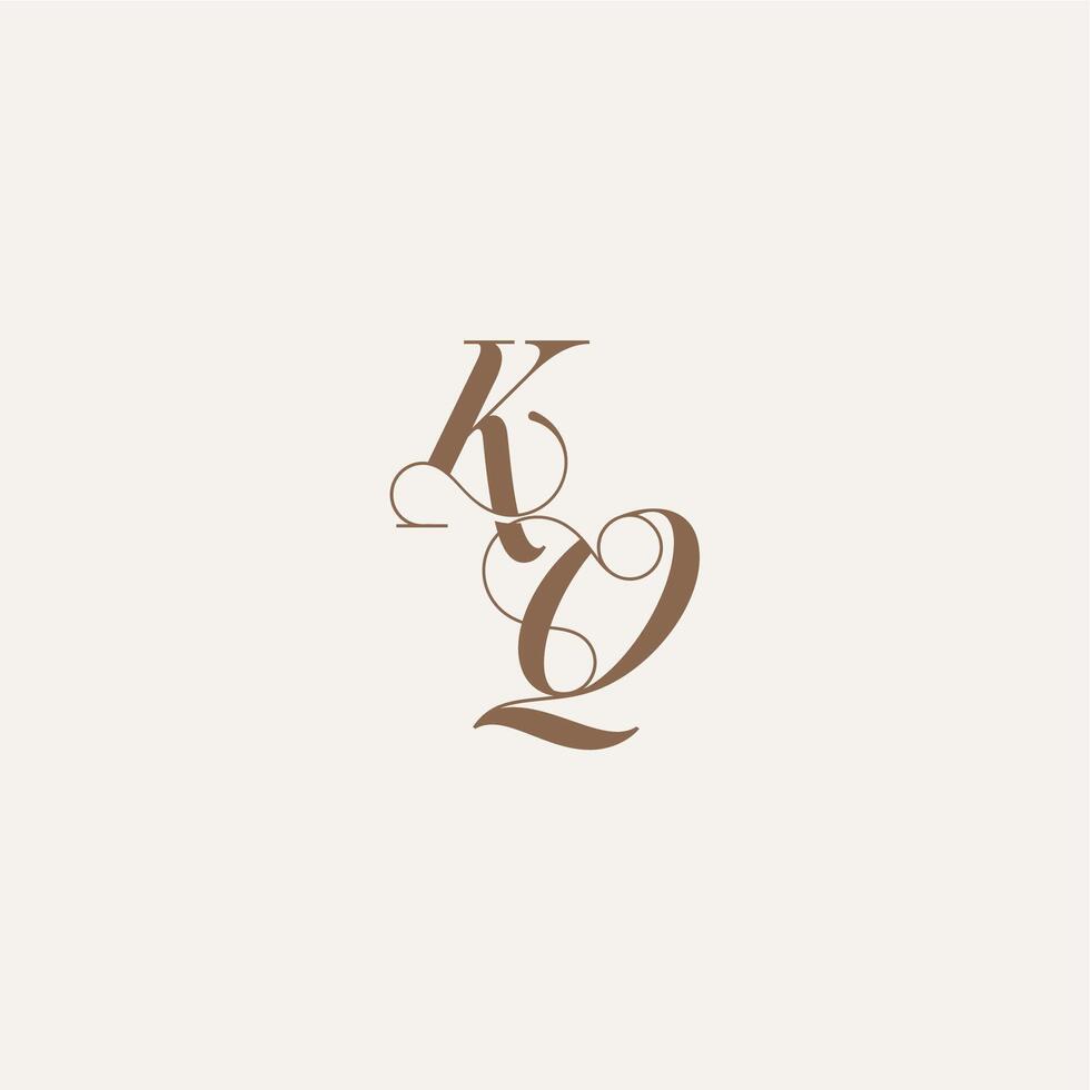 Luxury and Elegant initial monogram logo letter wedding concept design ideas KQ vector