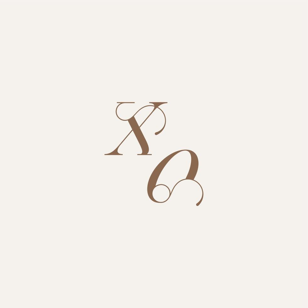 XO letter wedding concept design ideas Luxury and Elegant initial monogram logo vector