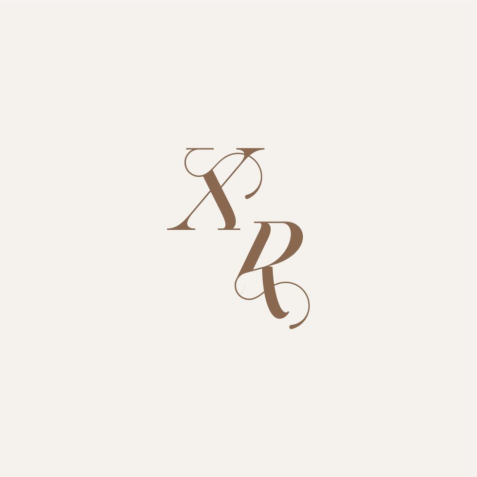 XR letter wedding concept design ideas Luxury and Elegant initial monogram logo vector