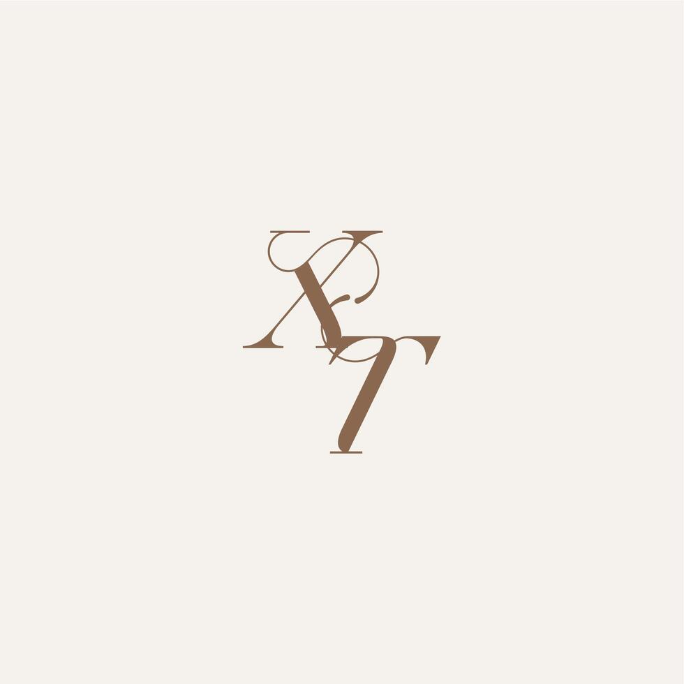 XT letter wedding concept design ideas Luxury and Elegant initial monogram logo vector