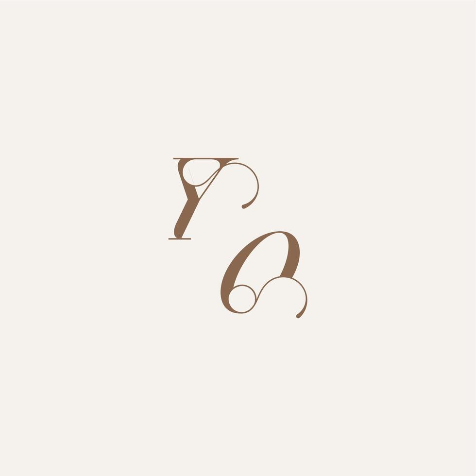 YO letter wedding concept design ideas Luxury and Elegant initial monogram logo vector