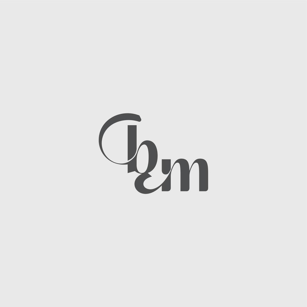 beauty monogram initial logo simple and minimalism BM Classy black fashion letter vector