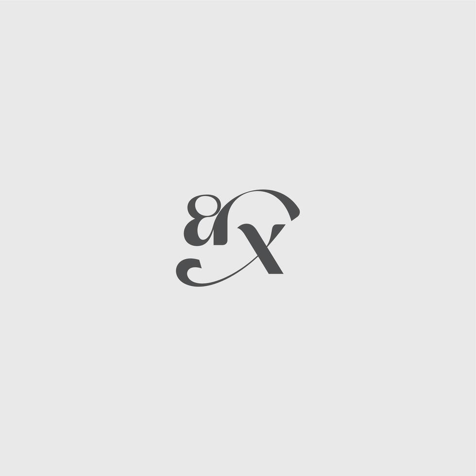 beauty monogram initial logo simple and minimalism AX Classy black fashion letter vector