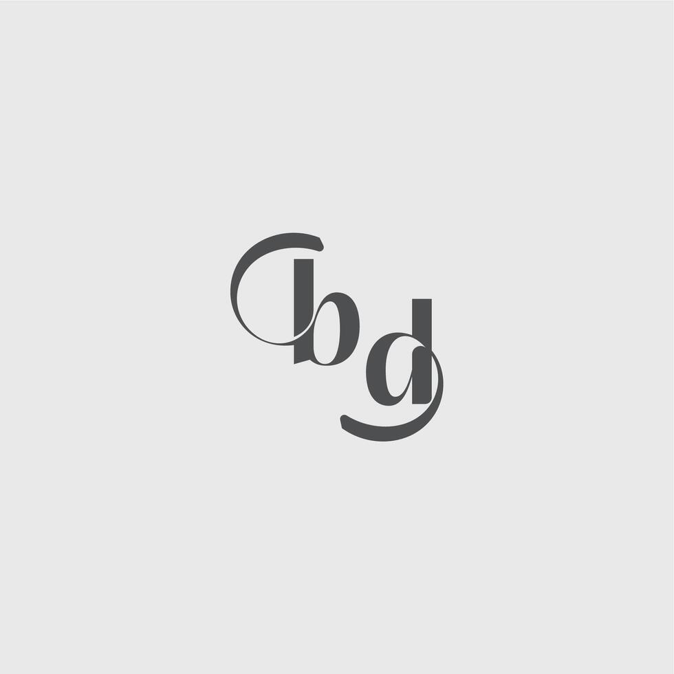 beauty monogram initial logo simple and minimalism BD Classy black fashion letter vector