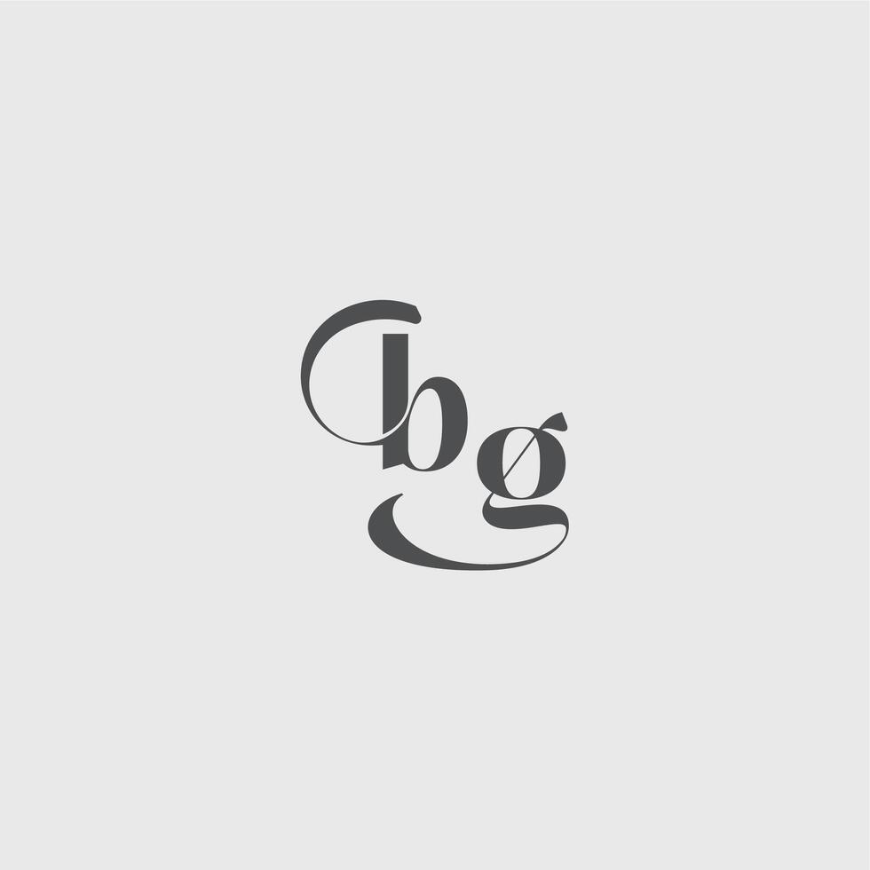 beauty monogram initial logo simple and minimalism BG Classy black fashion letter vector