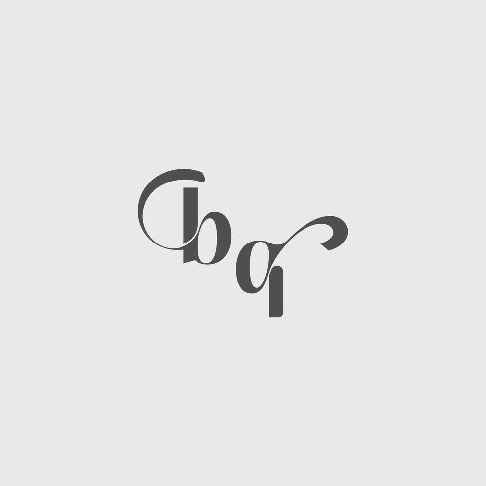 beauty monogram initial logo simple and minimalism BQ Classy black fashion letter vector