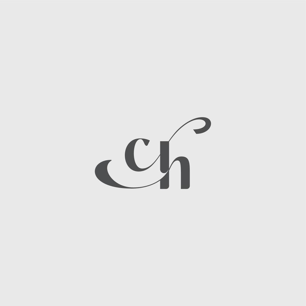 beauty monogram initial logo simple and minimalism CH Classy black fashion letter vector