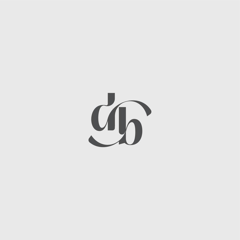 beauty monogram initial logo simple and minimalism DB Classy black fashion letter vector
