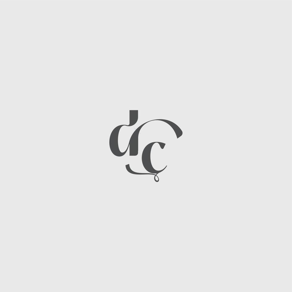 beauty monogram initial logo simple and minimalism DC Classy black fashion letter vector