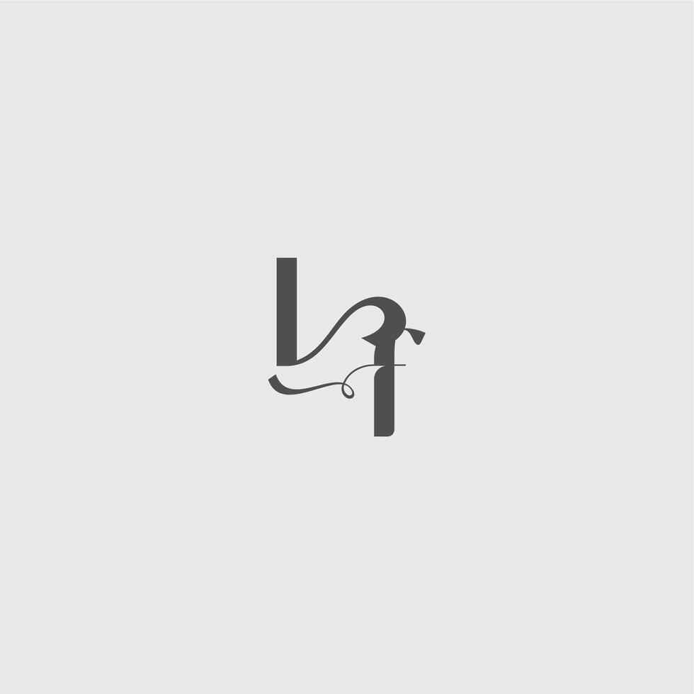 beauty monogram initial logo simple and minimalism LF Classy black fashion letter vector