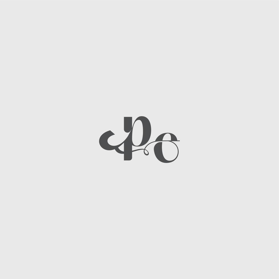 beauty monogram initial logo simple and minimalism PE Classy black fashion letter vector