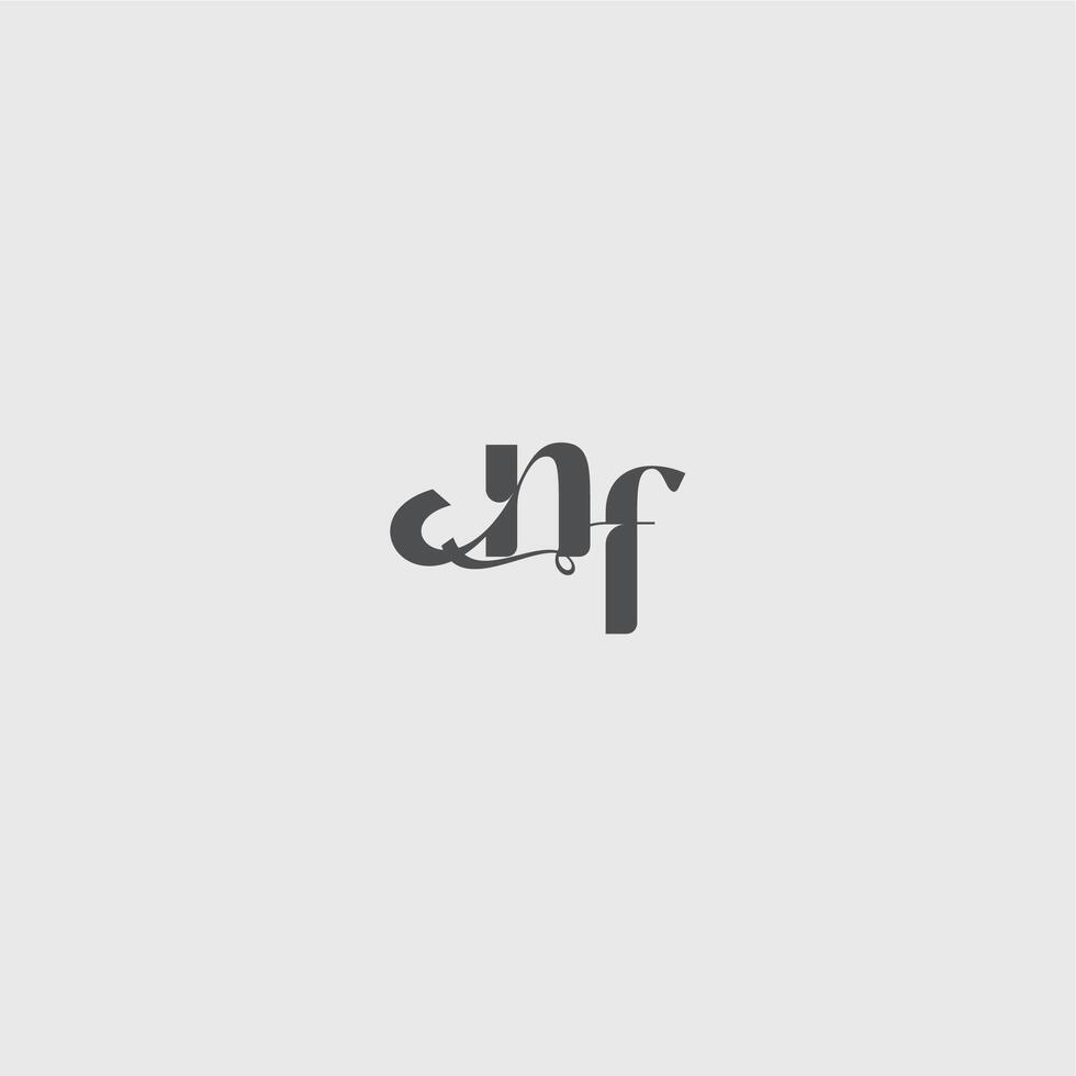 beauty monogram initial logo simple and minimalism NF Classy black fashion letter vector