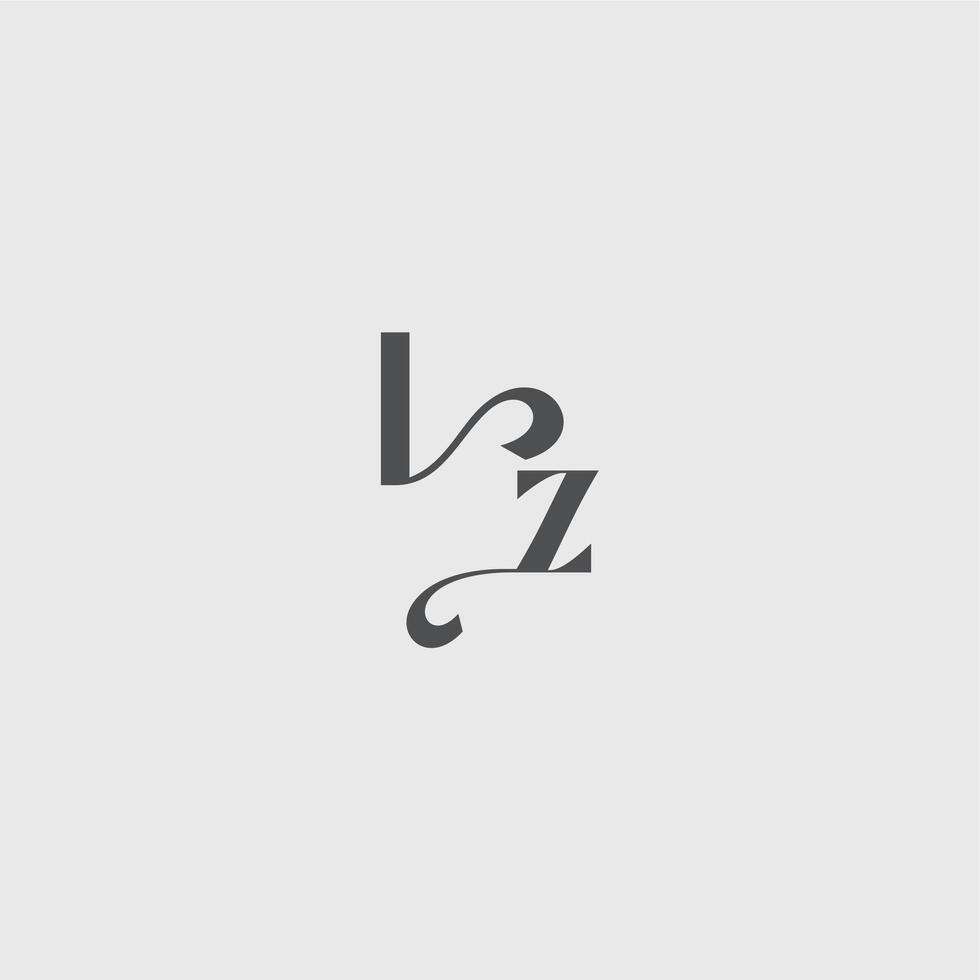 beauty monogram initial logo simple and minimalism LZ Classy black fashion letter vector
