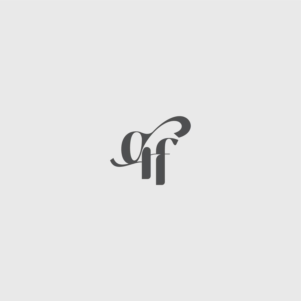 beauty monogram initial logo simple and minimalism QF Classy black fashion letter vector
