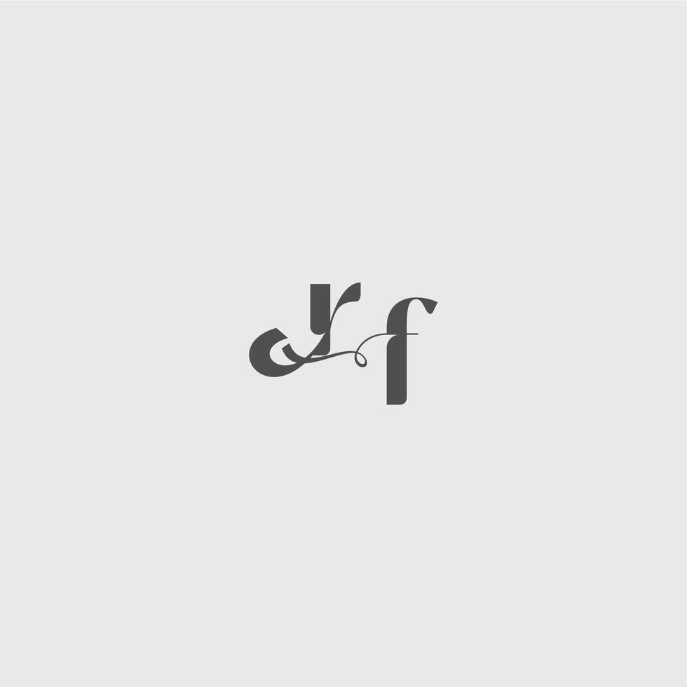beauty monogram initial logo simple and minimalism RF Classy black fashion letter vector
