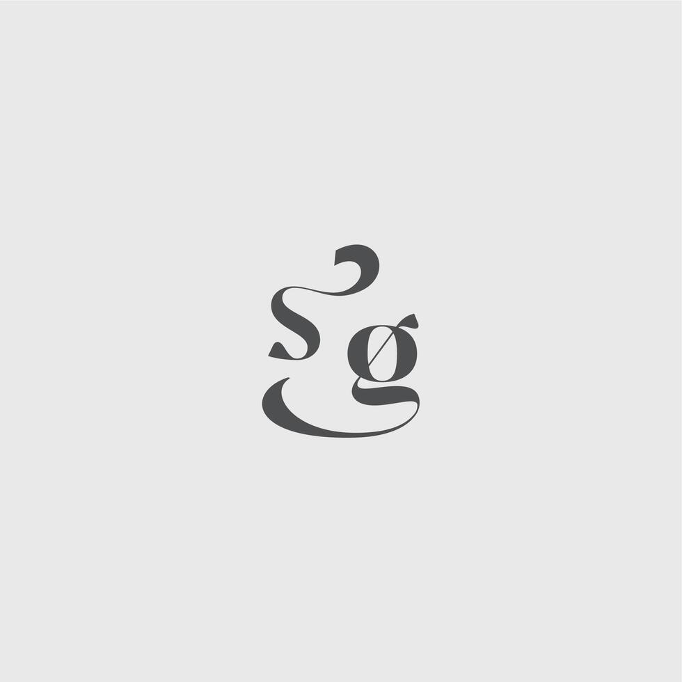 beauty monogram initial logo simple and minimalism SG Classy black fashion letter vector