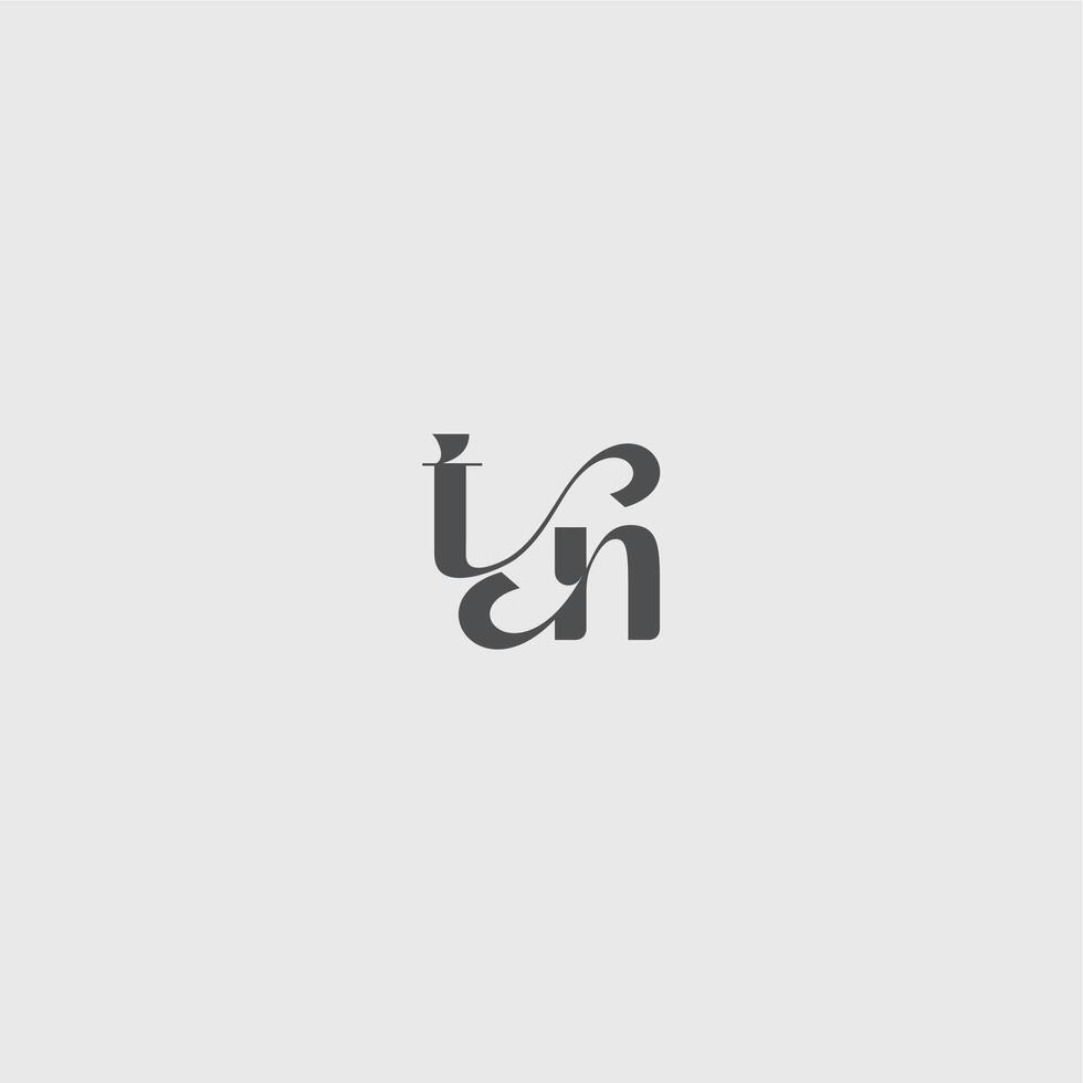 beauty monogram initial logo simple and minimalism TN Classy black fashion letter vector
