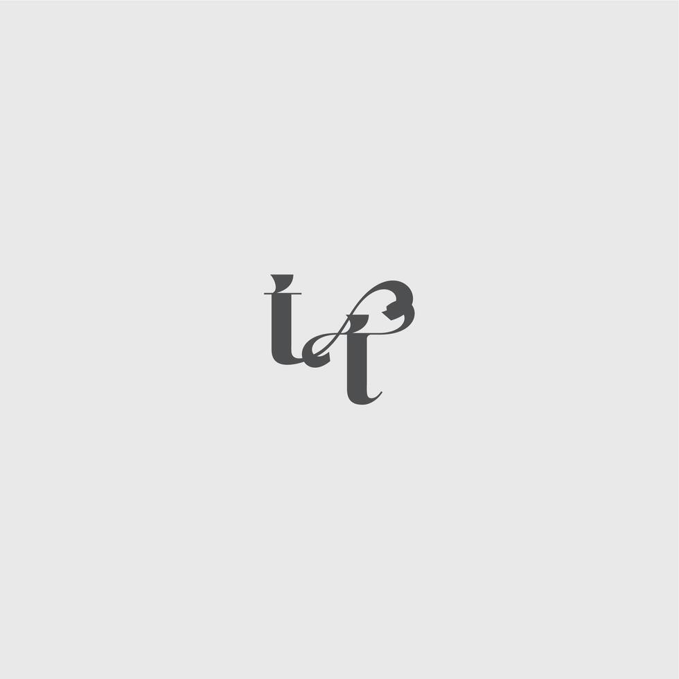 beauty monogram initial logo simple and minimalism TT Classy black fashion letter vector