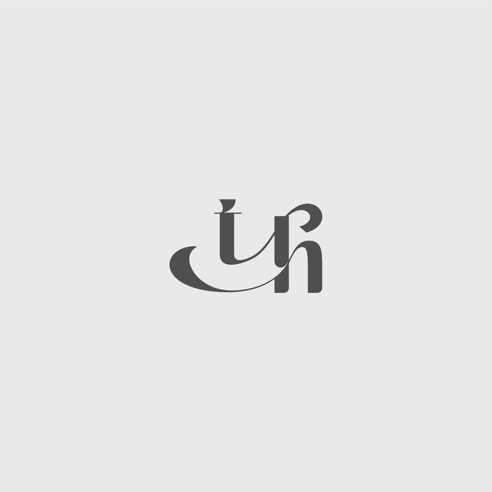 beauty monogram initial logo simple and minimalism TH Classy black fashion letter vector