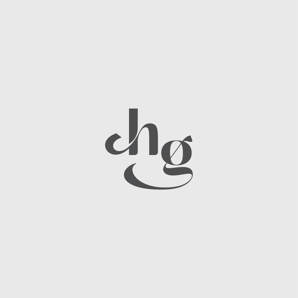 Classy black fashion beauty monogram initial logo letter simple and minimalism HG vector