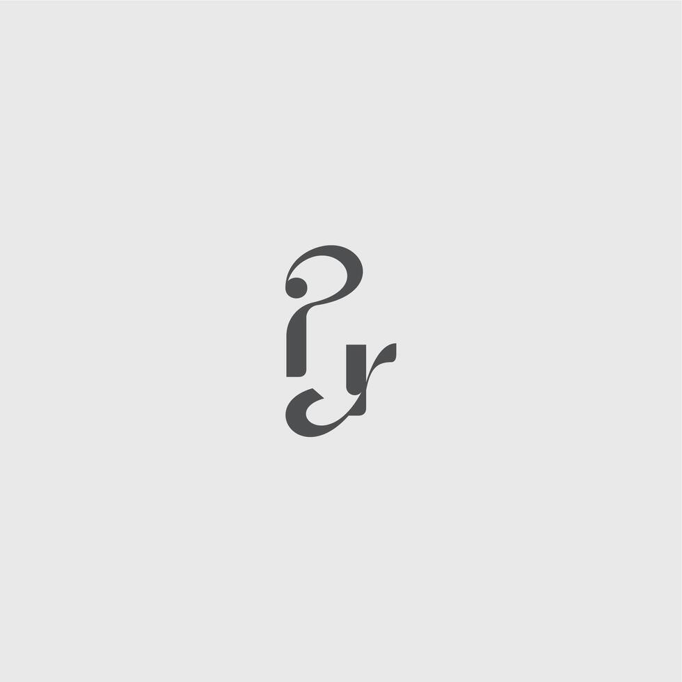 Classy black fashion beauty monogram initial logo letter simple and minimalism IR vector