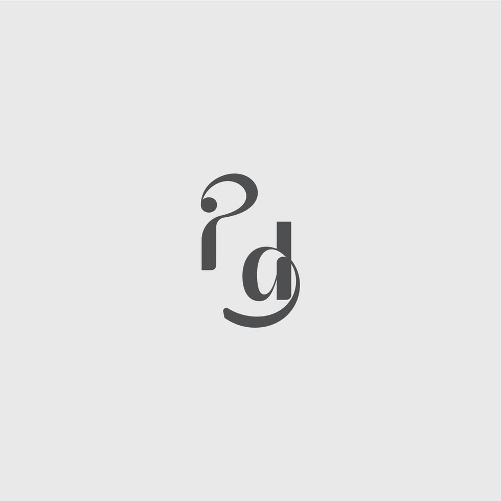 Classy black fashion beauty monogram initial logo letter simple and minimalism ID vector