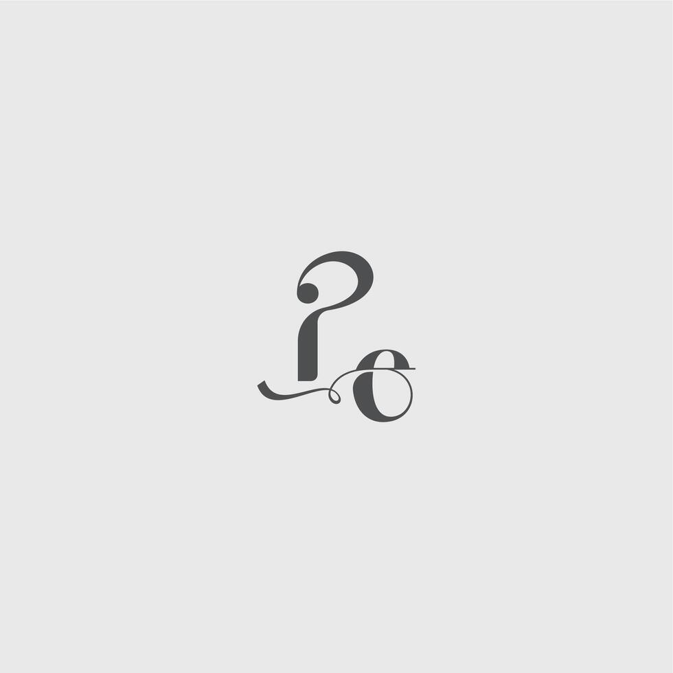 Classy black fashion beauty monogram initial logo letter simple and minimalism IE vector