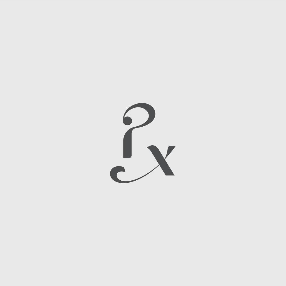 Classy black fashion beauty monogram initial logo letter simple and minimalism IX vector
