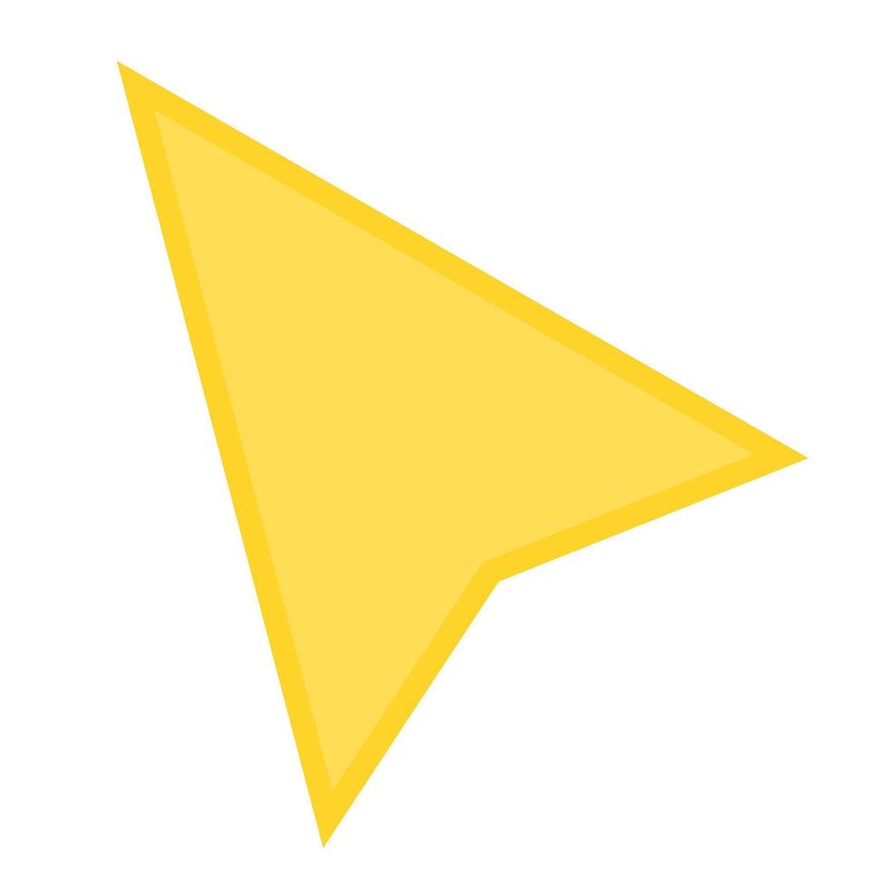 Computer mouse click cursor yellow arrow. Cursor icon. Mouse click cursor. vector