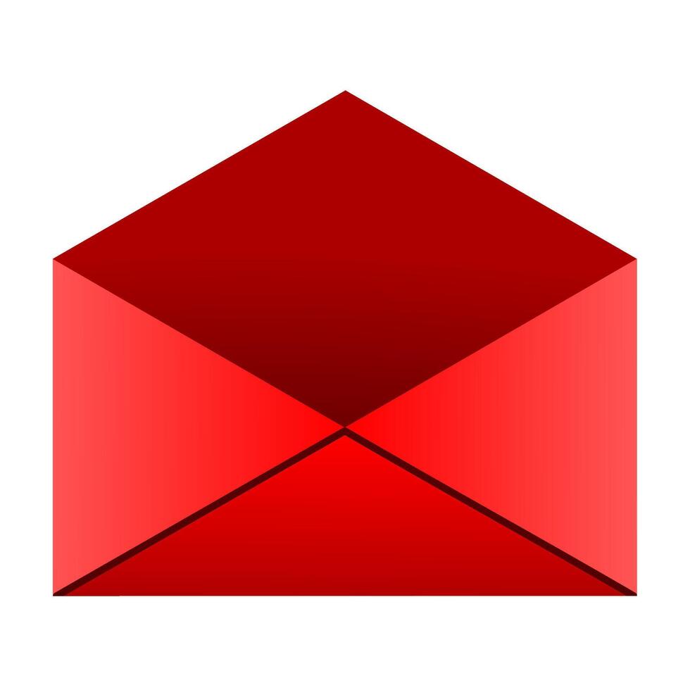 Opened envelope isolated on white background. vector