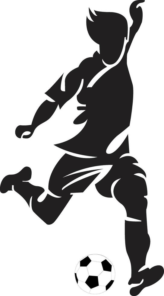 soccer player silhouette illustration vector