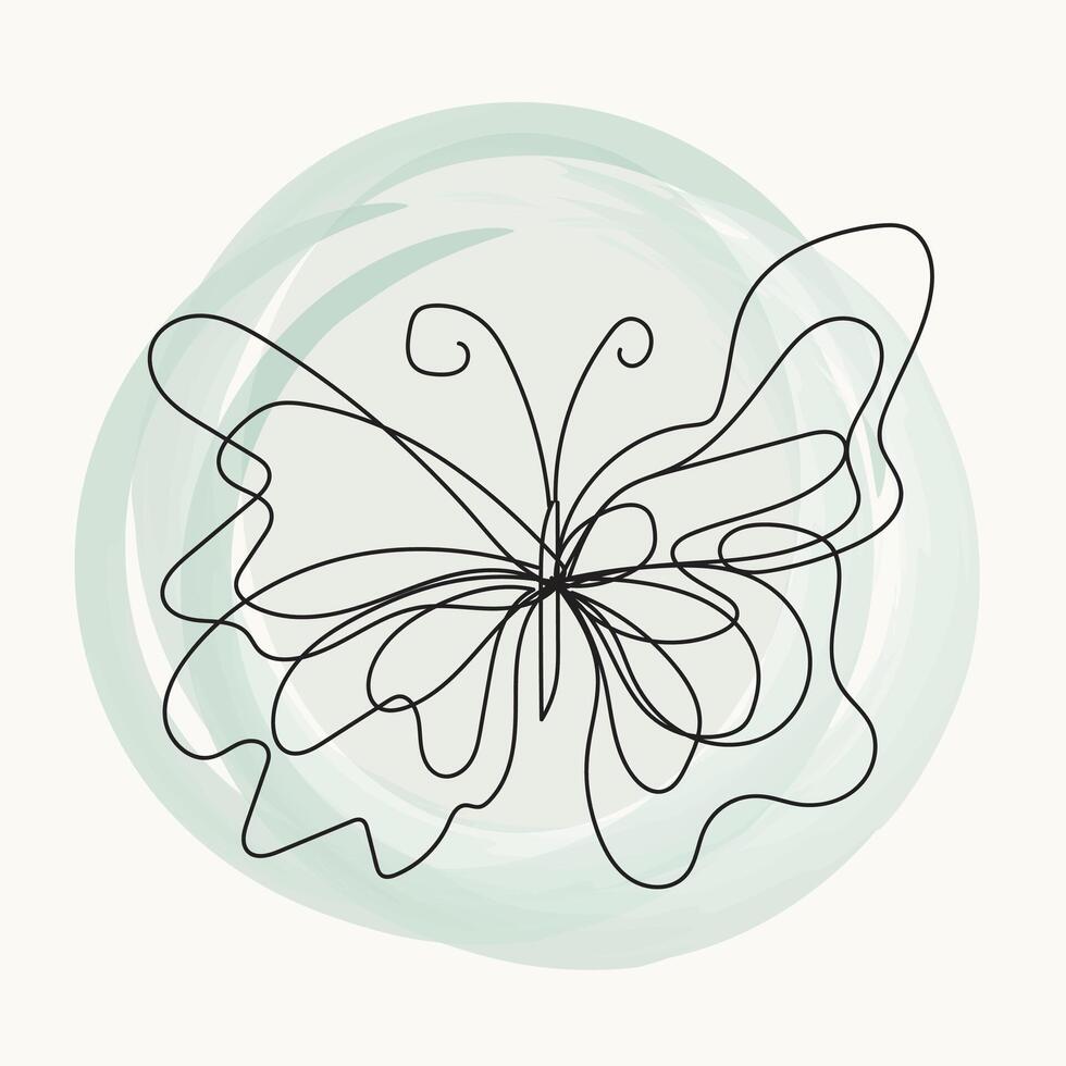 Butterfly Line Art vector