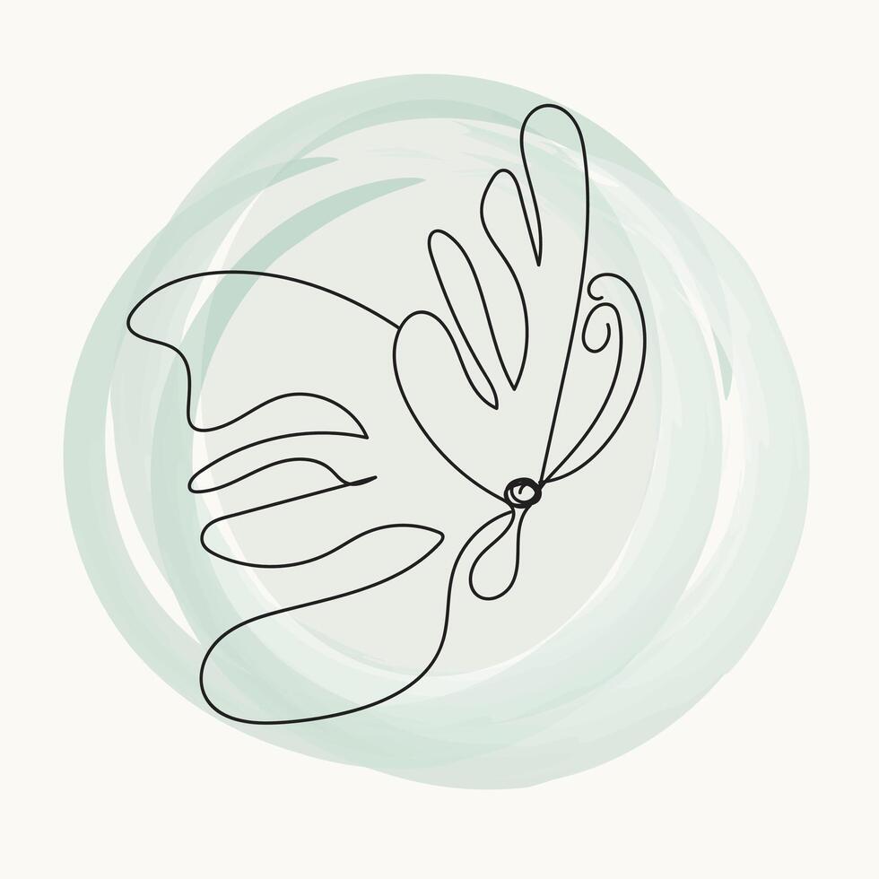 Butterfly Line Art vector
