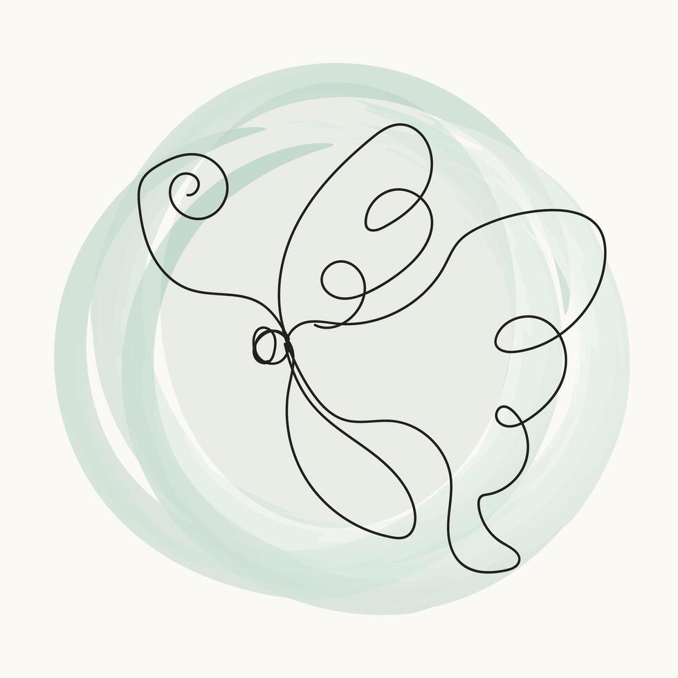 Butterfly Line Art vector