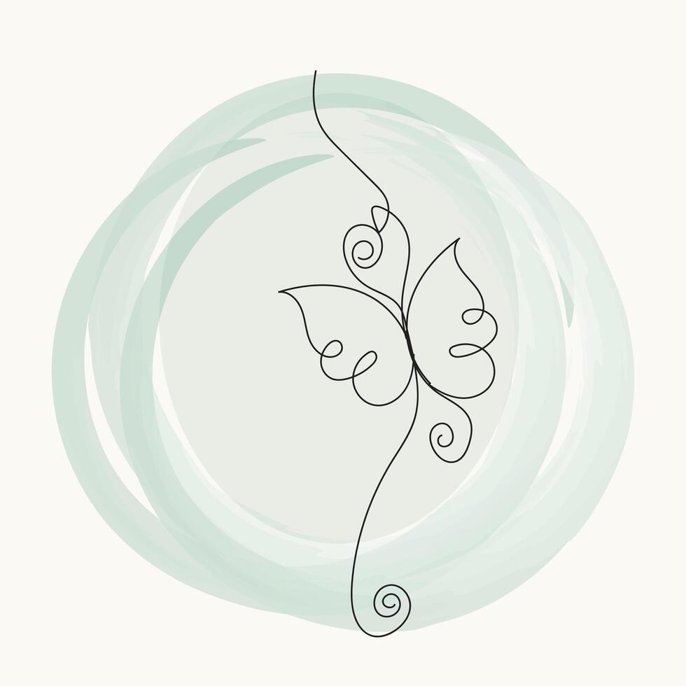 Butterfly Line Art vector