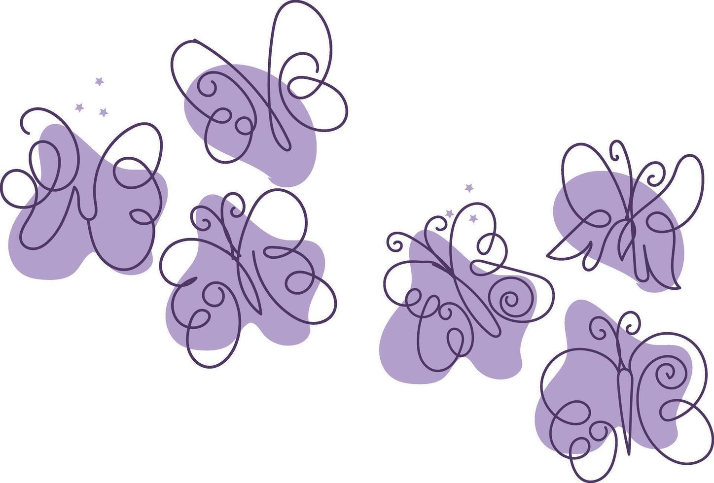 Butterfly Line Art vector