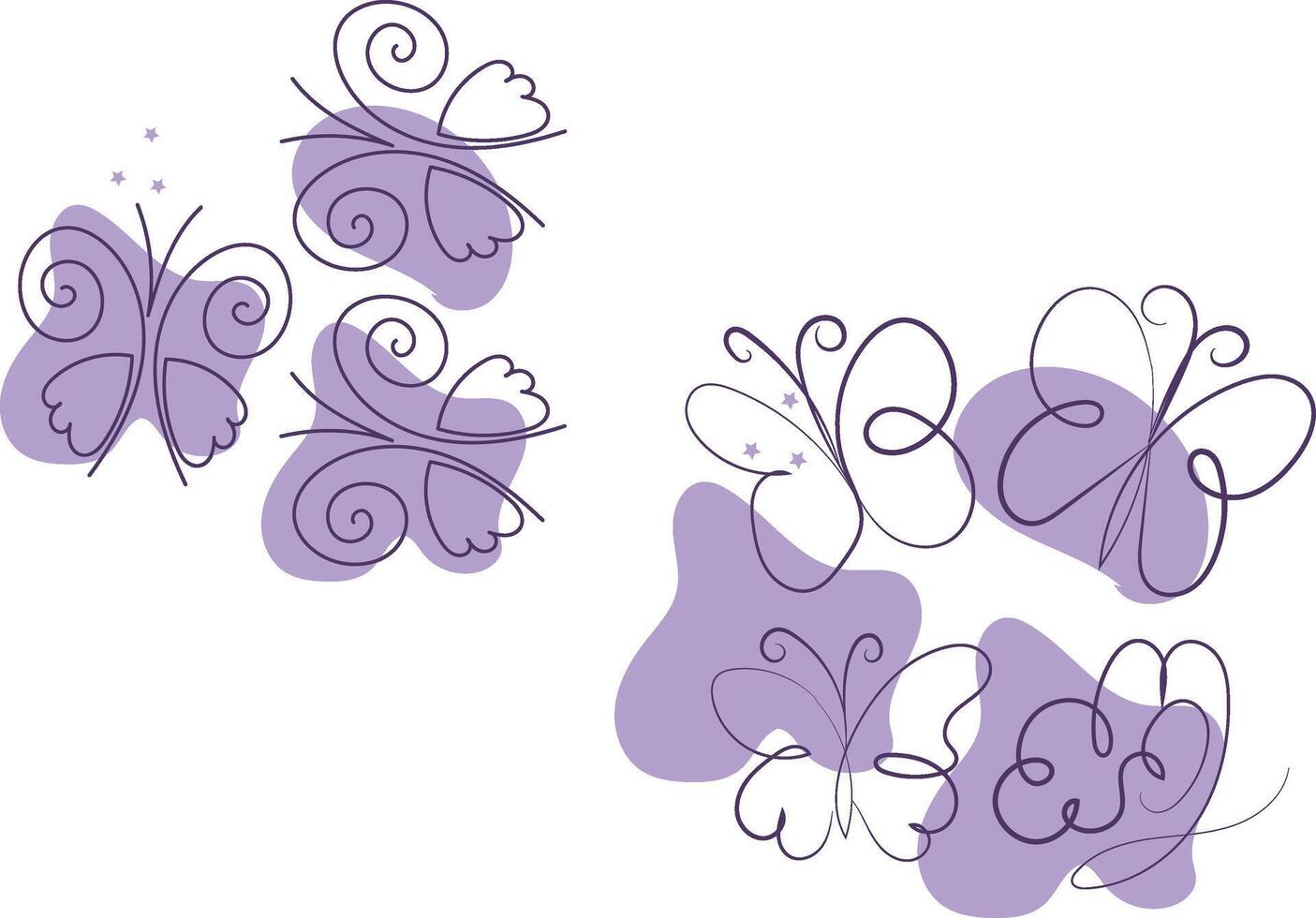 Butterfly Line Art vector