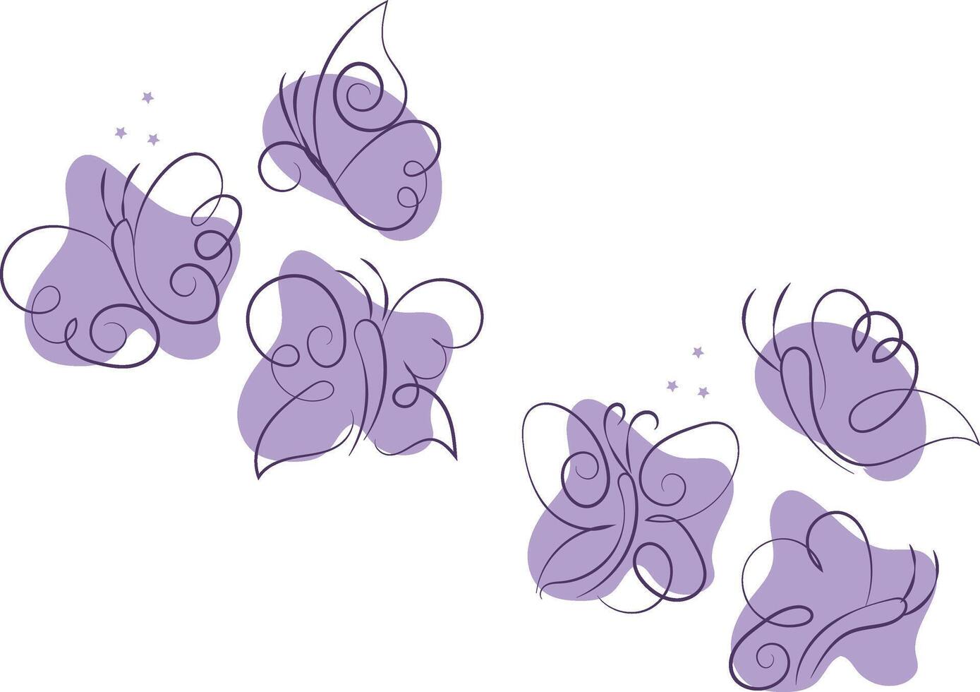 Butterfly Line Art vector