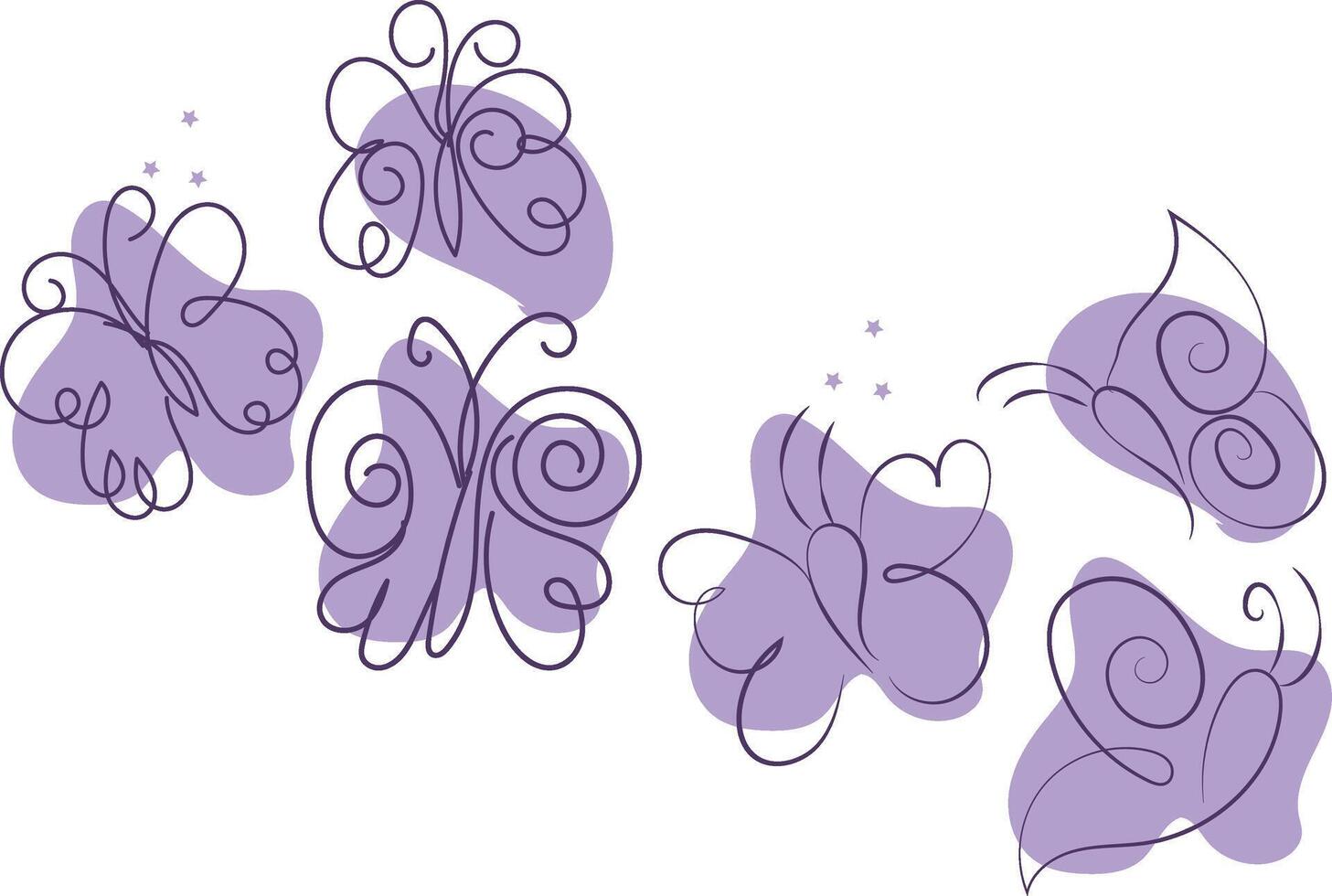 Butterfly Line Art vector