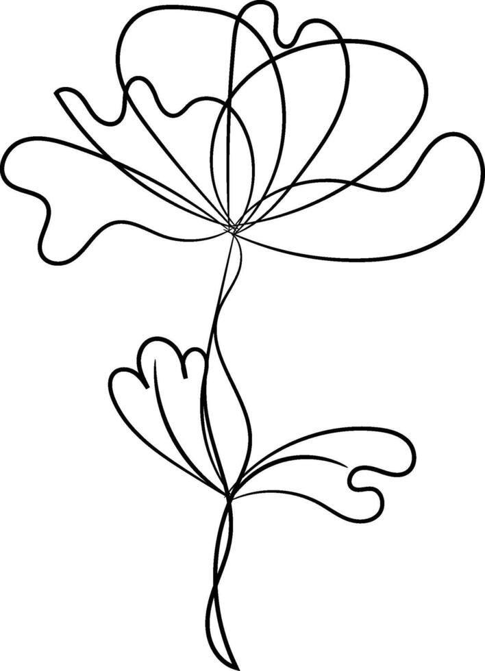 Floral flower outline vector