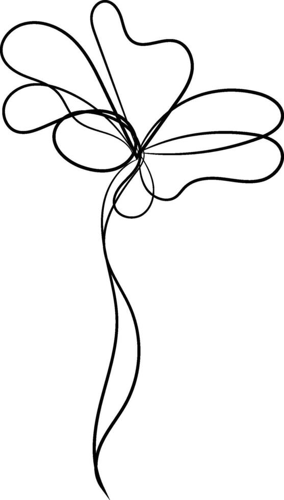 Floral flower outline vector