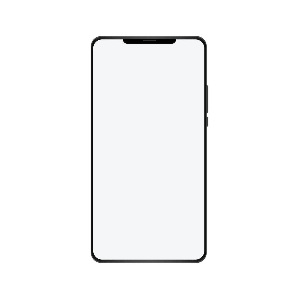 Realistic mobile phone frame only mockup, template. Isolated stock illustration vector