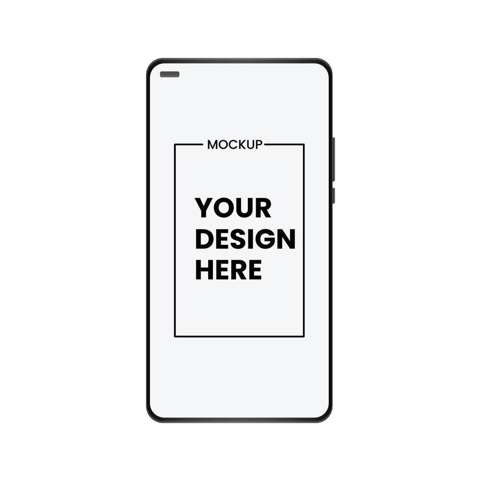 Realistic mobile phone frame only mockup, template. Isolated stock illustration vector