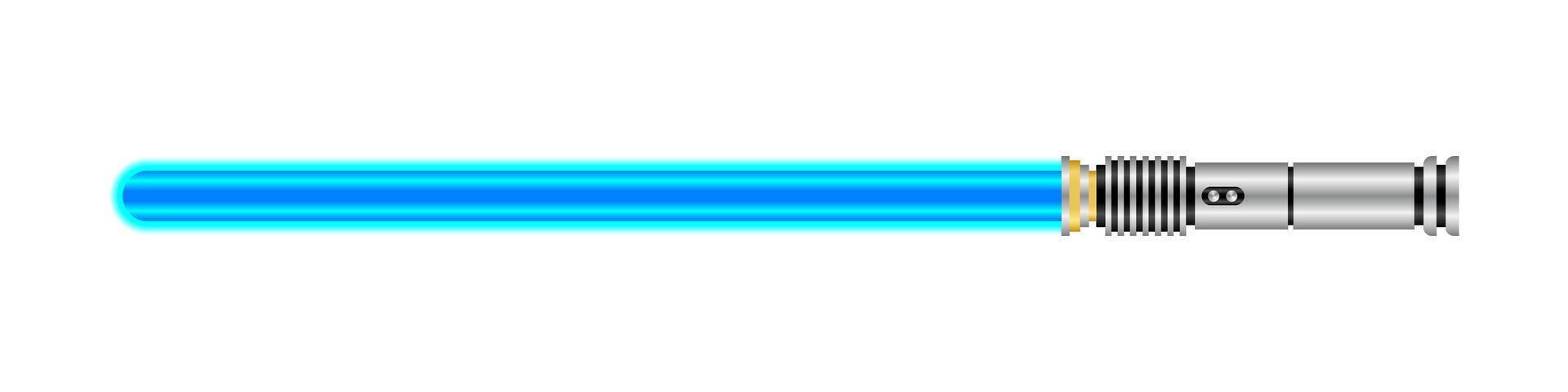 Light blade. Space melee weapon. Blue glow illustration vector