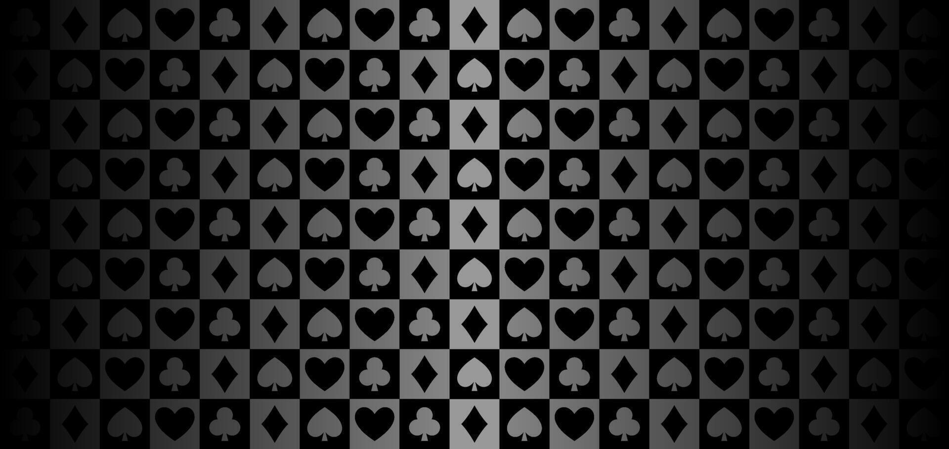 Poker table. Casino background. Panoramic gambling textured material design with spades for online app vector