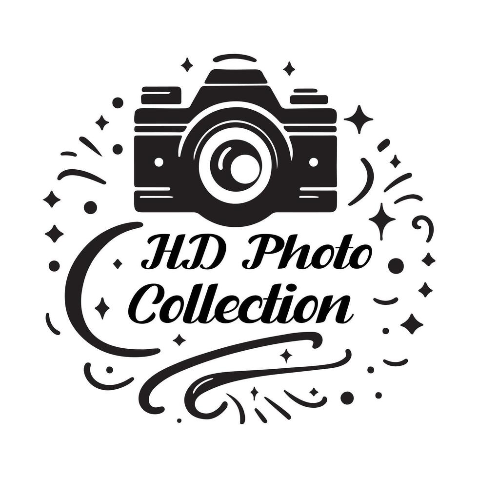 best camera typography logo, icon illustration vector