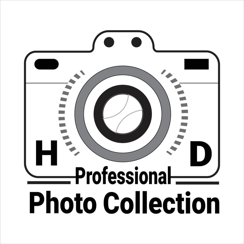 best camera typography logo, icon illustration vector