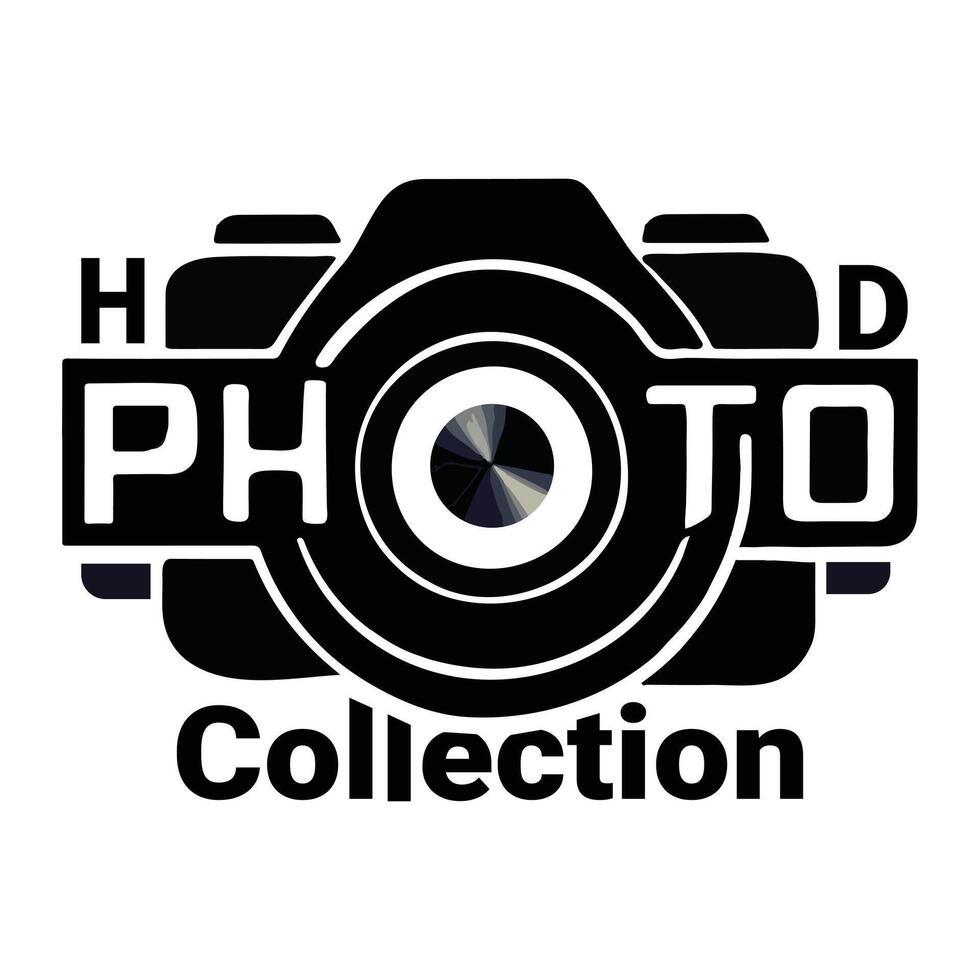 best camera typography logo, icon illustration vector