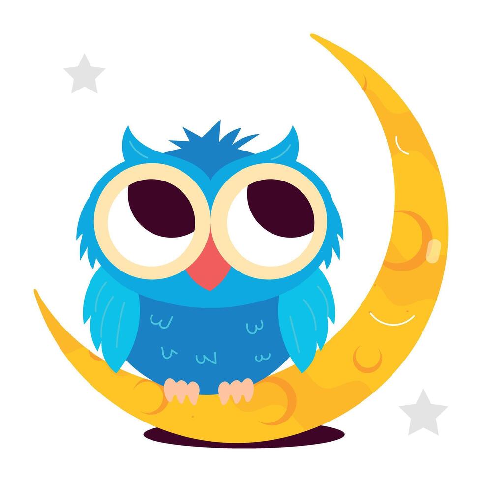 WebA cartoon style mascot of a night owl vector